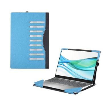Imagem de Capa de laptop para notebook HP ProBook 460G11 de 16 polegadas HP probook 465 40.6 cm G11 com tudo incluído, capa de bolso interno de couro PU (azul celeste)