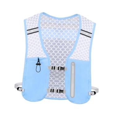 Imagem de YIJU Colete de corrida, mochila de água, mochila de hidratação, para mulheres e homens, para escalada, viagem, Azul