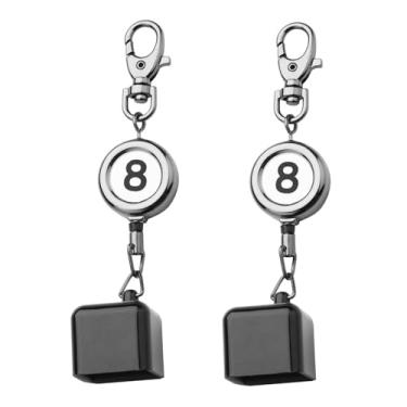 Imagem de Easecos 2 peças de suporte de giz de piscina – capa de guarda de giz para taco de bilhar com chaveiro retrátil e clipe de cinto, acessórios de ferramentas práticas de sinuca de bilhar portátil para