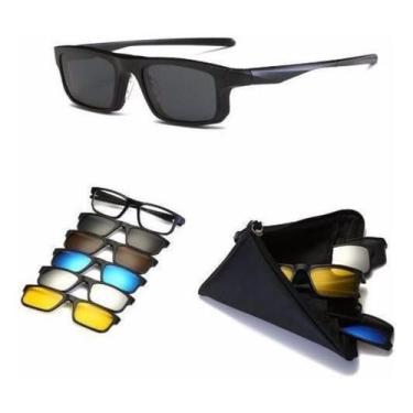 Imagem de Armação Com Lente Transparente + 5 Lentes Clip On - Vinkin, Preto