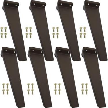 Imagem de 8 Pes Retro Quadrado Rack Móveis Armario 16cm Branco Mogno Preto - fab