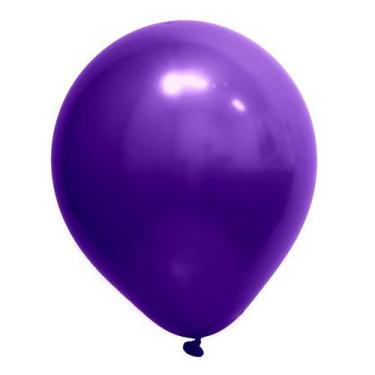 Imagem de Balão de Festa Redondo Profissional Látex Cromado - Roxo - Art-Latex -