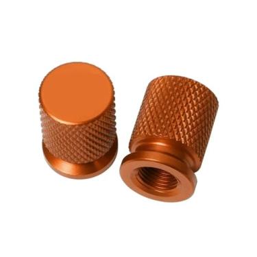 Imagem de jininshengxindianzi Compatible With Royal Enfield Bullet/Meteor/Classic 350 500 Interceptor 650 Continental GT 535 Himalayan 411 400 Motorcycle Tire Valve Caps(Orange)