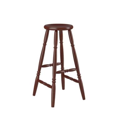 Imagem de Banqueta Alta em Madeira 75cm Castanho Acetinado Marin Brasil
