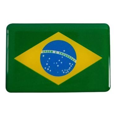 Imagem de Emblema Adesivo Bandeira Brasil 3D Resinado Relevo Carro Bd1