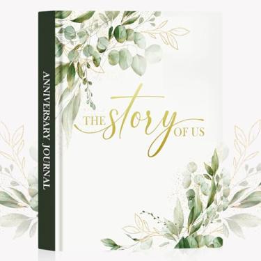 Imagem de Lanpn Diário de aniversário de casamento - The Story of Us, livro de recortes de 1º a 70º casamentos, livro de memórias de casal, 190 páginas, histórias de amor, presente para recém-casados, chá de