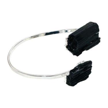 Imagem de Bracelete Pulseira Pedra Natural Turmalina Negra Ajustável - Equilíbri