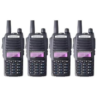 Imagem de Kit 4 Rádios Comunicador Walk Talk Uv82 Até 12Km - - Radio Comunicação