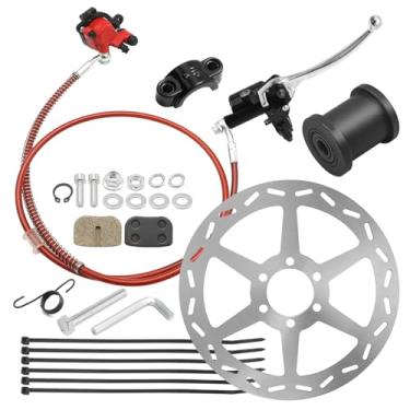 Imagem de Saihisday Pinça de freio hidráulico para mini bicicleta + rotor de freio a disco de 180 mm, substituição para mini motor Baja Doodle Bug DB30 79cc 97cc 100cc