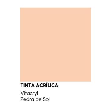 Imagem de Tinta Emborrachada Acetinada Laranjas - Vitacryl, Pedra de Sol, 3,6 lt