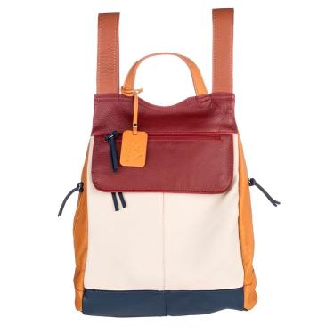 Imagem de Mochila Feminina Malu em Couro autêntico Cor Colorida 5Lt