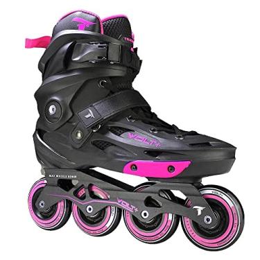 Imagem de Patins Traxart Volt+ Rosa Profissional Abec 9 Freestyle (40-41#9, Rosa)
