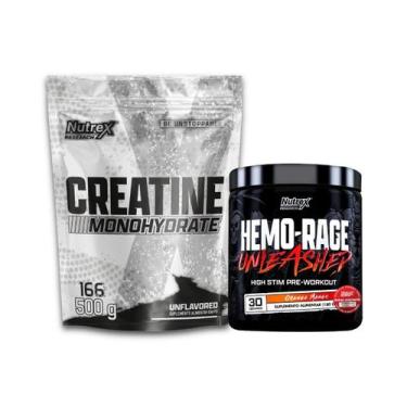 Imagem de Kit Pré Treino Concentrado 180g + Creatina Monohydrate Pura 500g - Nut