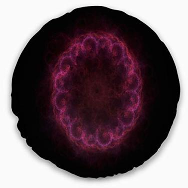 Imagem de Design de arte digital roxo radial escuro flor fractal sala de estar, sofá, almofada de alta qualidade + capa de almofada impressa em ambos os lados 50 cm