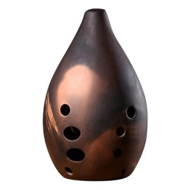 Imagem de Flauta para iniciantes Ocarina Xun Piccolo Flauta Instrumento Chinês Furo de Cerâmica Musical Antigo Shakuhachi Dizi Profissional Argila Cerâmica Instrumento Musical Instrumento Musical