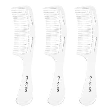 Imagem de Kit 3 Pentes Com Dentes Trançados Coleção Diamond Marco Boni, Transpar