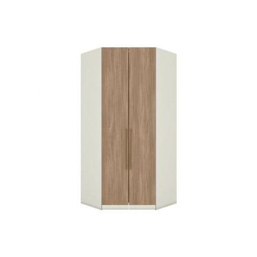 Imagem de Módulos de Quarto Seletto Closet de Canto Oblíquo MC05 c/ 2 Portas e 3 Gavetas Areia/Jequitibá - Henn