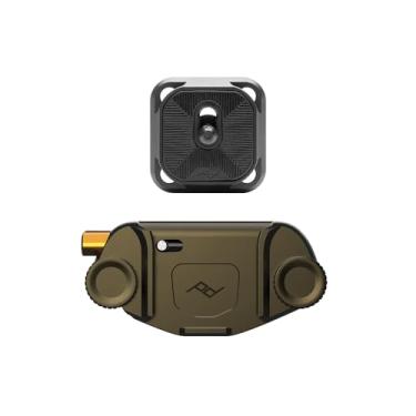 Imagem de Peak Design Clipe de câmera de captura V3, alga com placa, comporta DSLR, compacta, aponta e fotografa, segura, estável e acessível, fixa-se a tiras e cintos, liberação rápida, capacidade de 90 kg