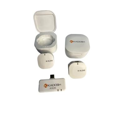 Imagem de Microfone de Lapela sem Fio Kadosh Duplo KVLOG2 WH Branco