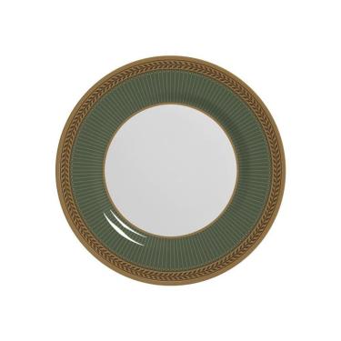 Imagem de Pratos Sobremesa Cerâmica Branca 21cm - Jogo 6