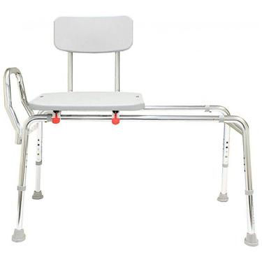 Imagem de Cadeira de Banho Móvel para Idoso com Apoios de Braço, suporta até 180 kg, EAGLE HEALTH SUPPLIES 77211, Branco