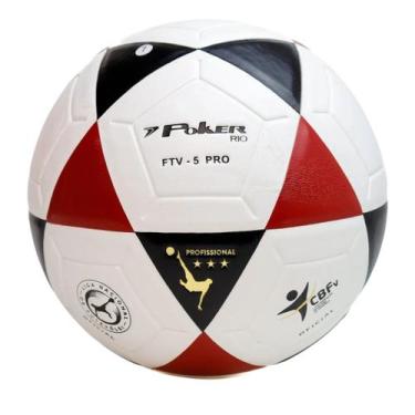 Imagem de Bola De Futevolei Altinha Vulcanizada Rio Pu - Poker, Branco, Preto, V