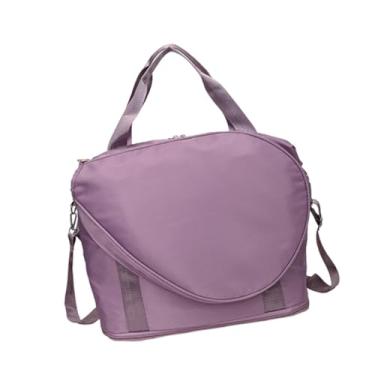 Imagem de Zxpjkyu Bolsa Grande para Raquete de Badminton, Bolsa de Tênis com Alça de Ombro Ajustável, Compartimento para Sapatos, Material de Poliéster, Separação úmida, Roxo