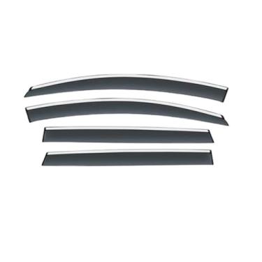 Imagem de GRJQRKHZ Defletor de janela lateral de carro para P&eugeot 4008 2017-2022 Weathershied viseira de porta vento sol proteção chuva janela lateral defletores de vento