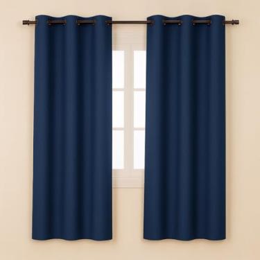 Imagem de Cortina para janela 2,40m largura x 1,30m comprimento decor lisa (Azul marinho)