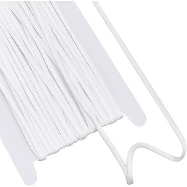 Imagem de Cordão de estofamento coberto de cetim branco de 10 metros, corda decorativa trançada de 5 mm para fazer joias, pulseiras, colares, linha de miçangas