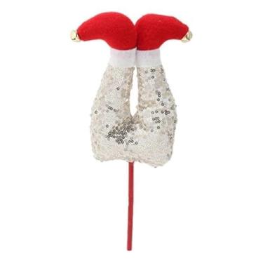 Imagem de Vaveren Enfeite de Natal para festa de Natal, enfeite de árvore de pelúcia para jardim, feriado, ano, porta da frente, Lantejoulas Champanhe