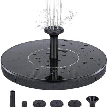 Imagem de Fonte flutuante de painel solar com painel solar policristalino, alta altura de elevação para piscina externa, lagoa, pátio, recurso de água de jardim