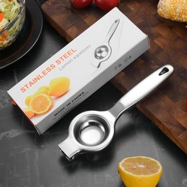 Imagem de Espremedor de limão, espremedor de limão resistente de aço inoxidável, sem sementes, espremedor de frutas cítricas