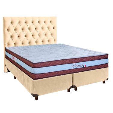 Imagem de Kit Cama Box + Cabeceira + Colchão Casal Molas Ensacadas - Legaccy - Paropas