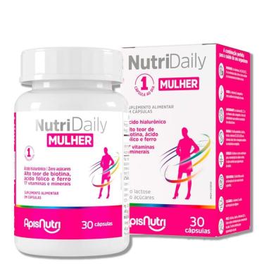 Imagem de NutriDaily Mulher Polivitamínico 500mg 30 Cápsulas - Apisnutri-Unissex