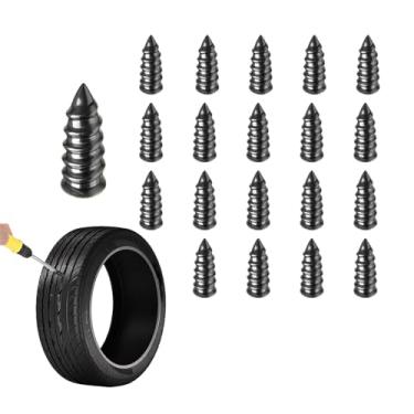 Imagem de Ohleats Prego de borracha de reparo de pneu de 20 peças, kit de unhas de reparo de pneu a vácuo self-service, ferramentas de reparo de perfuração rápida de pneu para trator de caminhão automotivo,