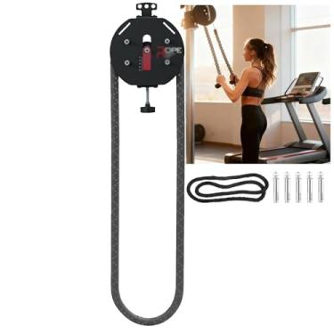 Imagem de CNAOHGHN MáQuina De Treinamento Com Corda Infinita Para Casa, MáQuina De Corda De TraçãO Para Academia, Sistema De Polias Com Cabo, Corda De Nylon De 158'' Com ResistêNcia AjustáVel E Corda De Nylon