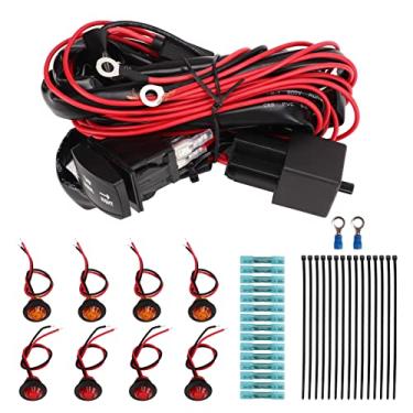 Imagem de Signal de Rotação de Giro UTV ATV UTV Street Legal Kit, Luzes de Sinal de Volta Frontal e Traseira, Cheiro de Fiação pré -cabos, relé de Pisca -Pisca de 12V 40A (Interruptor de