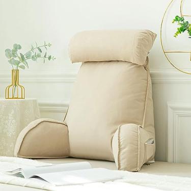 Imagem de Travesseiro de leitura com design de gato, descanso para as costas, apoio lombar, assento de braço, descanso de cama, cadeira, almofada de apoio para as costas para ler ou brincar, sentar na cama