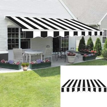 Imagem de Sombra à prova d'água, tecido de substituição para toldo, tecido de substituição retrátil para toldo de pátio, capas de pátio para sombra e chuva, tecido de cobertura de deck, toldos de deck de