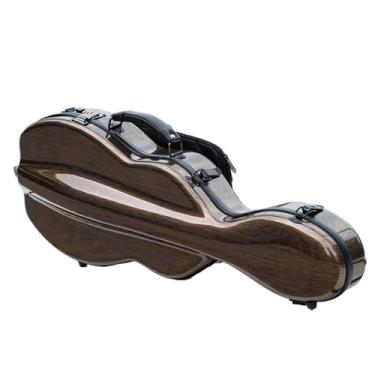 Imagem de Estojo Para Violino Tamanho 4/4 Formato De Cabaça Dourada Escura Fibra De Carbono Híbrida Leve Com Trava De Código Bolsa De Música Estojo para instrumento de violino