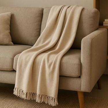 Imagem de Manta Para Sofa King Super Gigante 300x180cm Algodao Tipo Capa Decorativa Protetora (Creme)