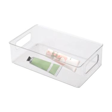 Imagem de Organizador de maquiagem empilhável, pincel de batom acrílico para beleza – Rack de armazenamento transparente de alta capacidade para banheiro de mesa