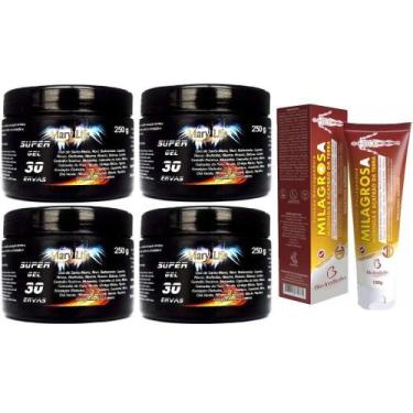 Imagem de Kit 4 Super Gel 30 Ervas 250G + 1 Pomada Milagrosa 150G - Bio Instinto