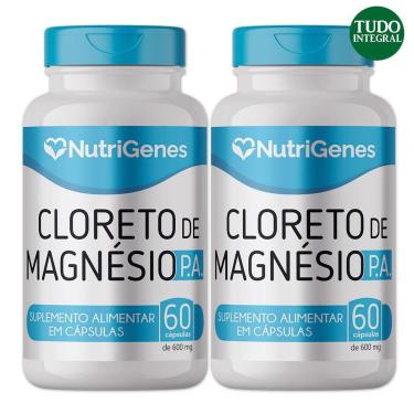 Imagem de Kit 2 Cloreto De Magnesio P.A 810 Mg 60 Caps - Nutrigenes-Unissex