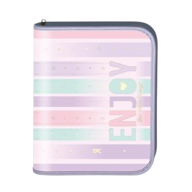 Imagem de DAC - Caderno Argolado Universitário PVC com 48 Folhas Fechamento em Zíper - Enjoy