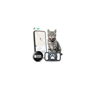 Imagem de Etiqueta de rastreamento GPS Cat para Android, sem assinatura | Rastreador de animais de estimação para gatos, funciona com o Google Find My Device | Etiqueta de coleira leve alternativa ao AirTag