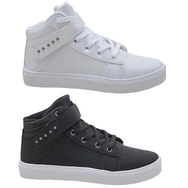 Imagem de Kit 2 Pares Botinha Casual Feminina Mulher FXB Treino Confortável Leve-Feminino