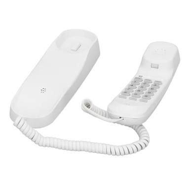 Imagem de Snsowed Telefone Com Fio para Casa, Telefone Montável na Parede Com Funções de Mudo, Pausa e Rediscagem, Volume Ajustável de 2 Toques, Tapetes Antiderrapantes, Material ABS, Alimentado (W)