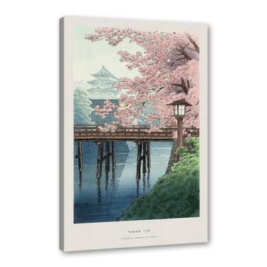 Imagem de Pôster Hasui Kawase Ohara Koson Impressões Katsushika Hokusai Pintura em Tela Onda Japonesa Arte de Parede Hiroshige Imagens para Decoração de Casa (SKU5,27.9 x 35.6 cm = (28 x 35 cm), Emoldurado